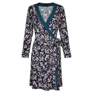 Banana Republic Wrap Dress Long Sleeve Floral Women's Size Medium
